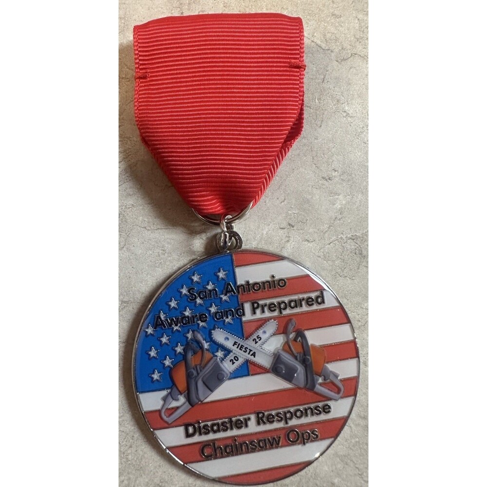San Antonio Fiesta Medals Aware & Prepared Disaster Response Chainsaw Ops 2025